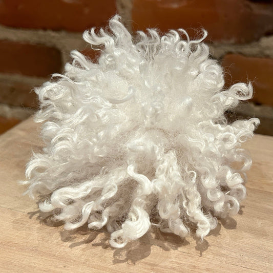 Curly Winter White Faux Fur Hat Pom