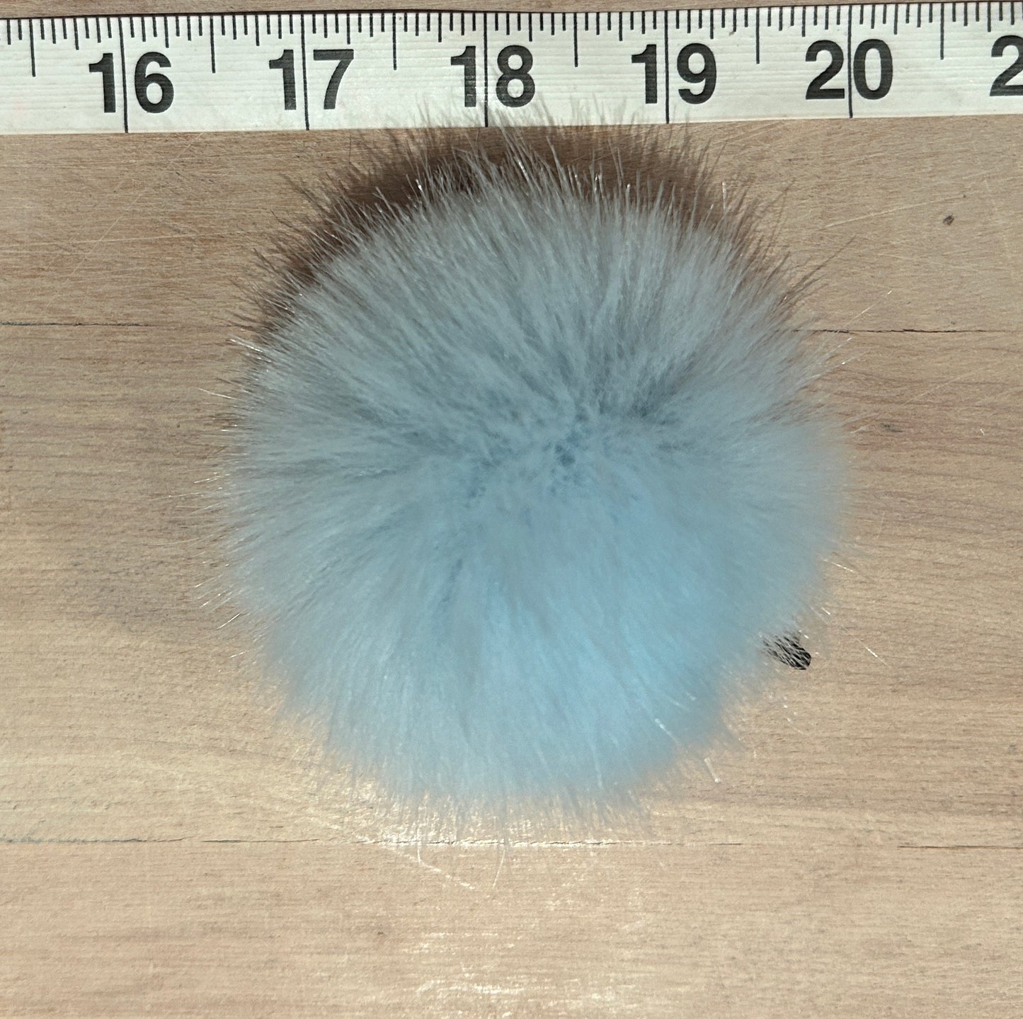 Robin's Egg Blue Mink Faux Fur Pom, 2.5 Inch