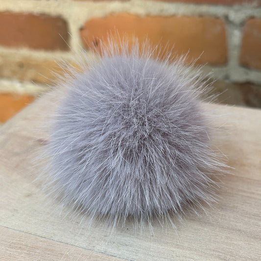Lavender Faux Fur Hat Pom for Baby's Knits