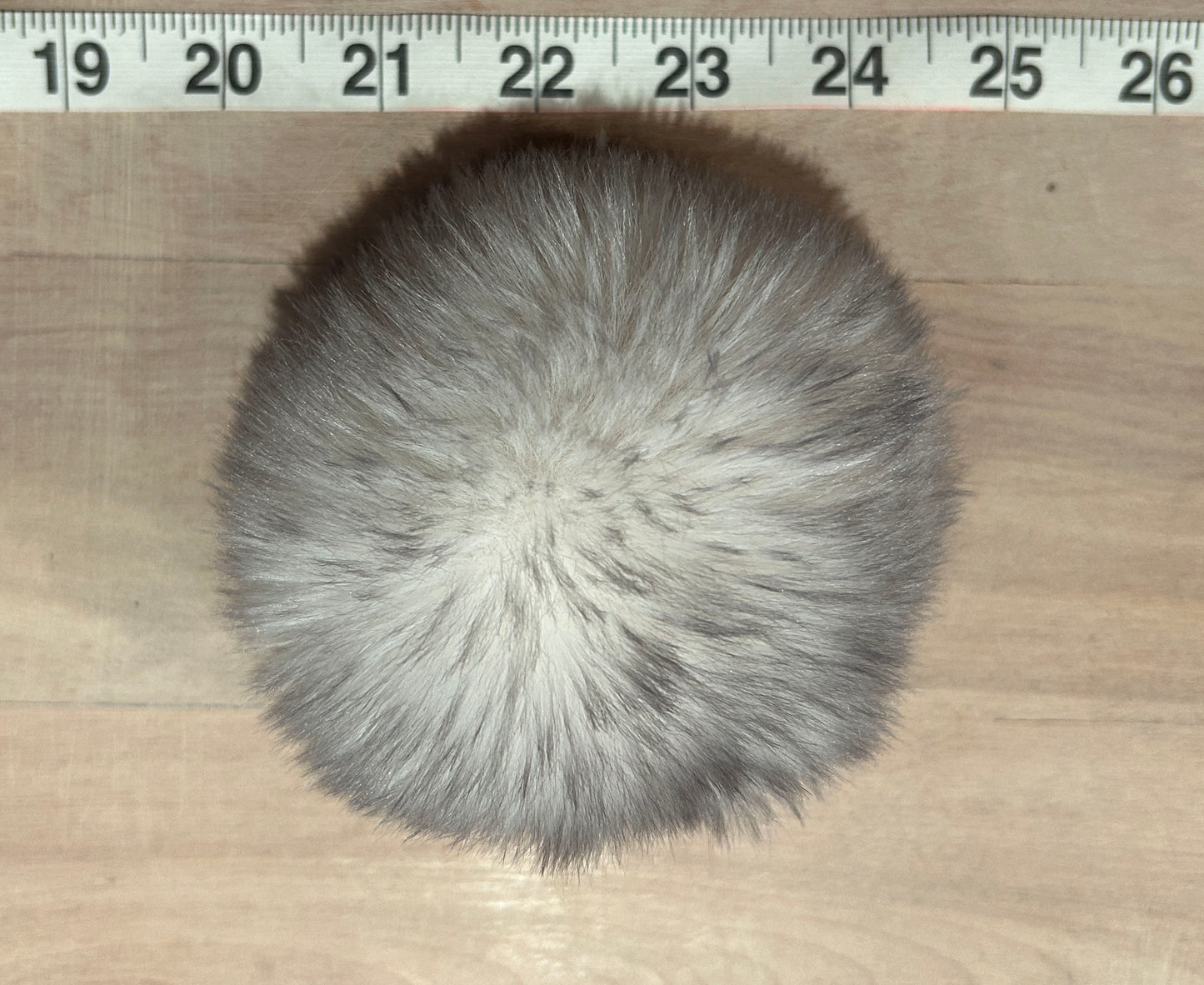 Light Grey Chinchilla Faux Fur Pom, 4 Inch