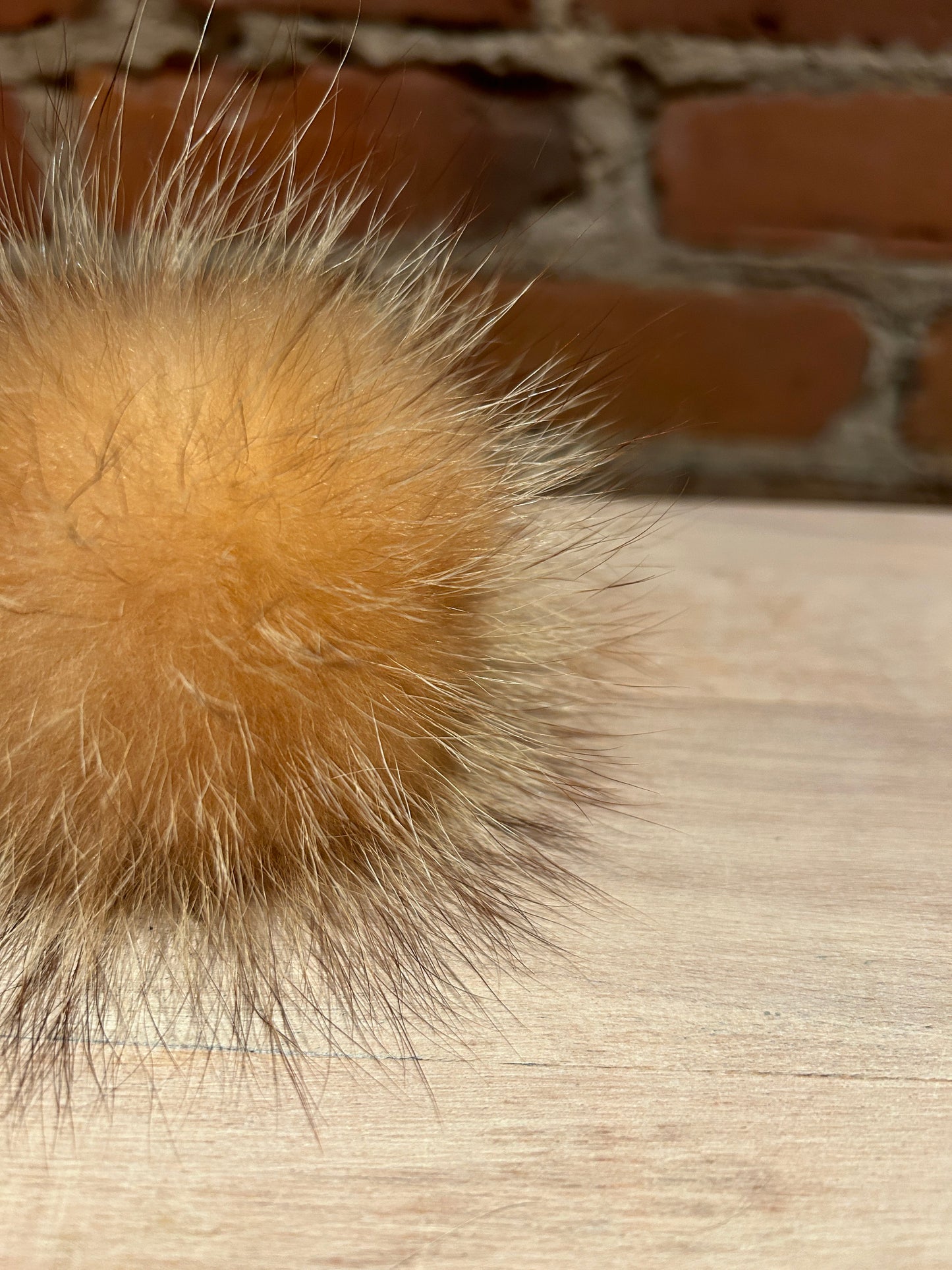 Gold Frost Raccoon Fur Hat Pom, 3.5 Inch