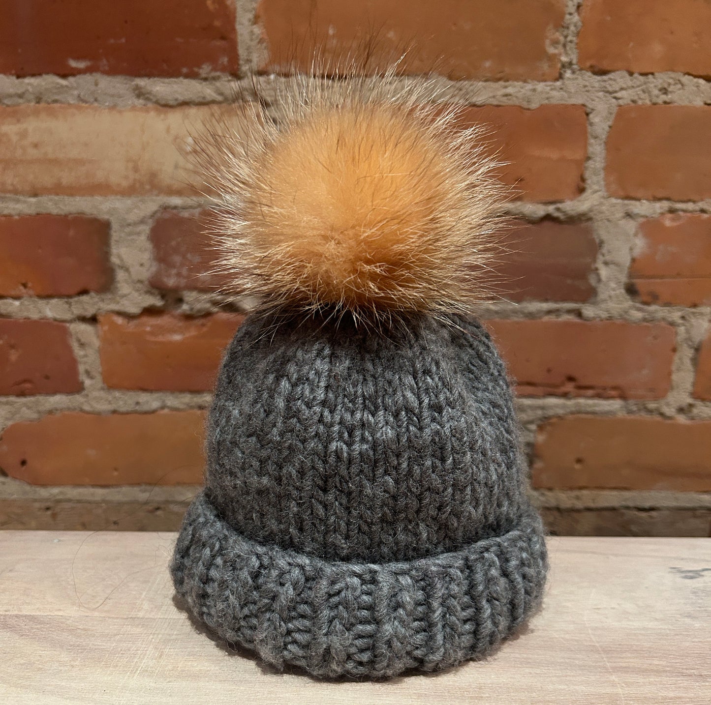 Gold Frost Raccoon Fur Hat Pom, 3.5 Inch