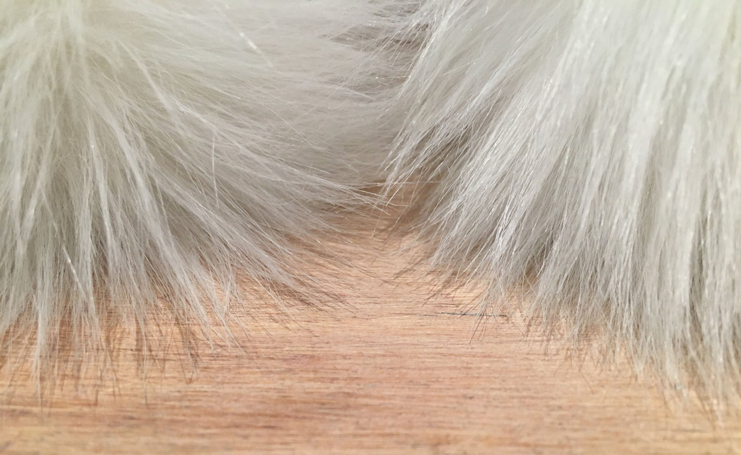 White Lamb Faux Fur Pom, 6 Inch