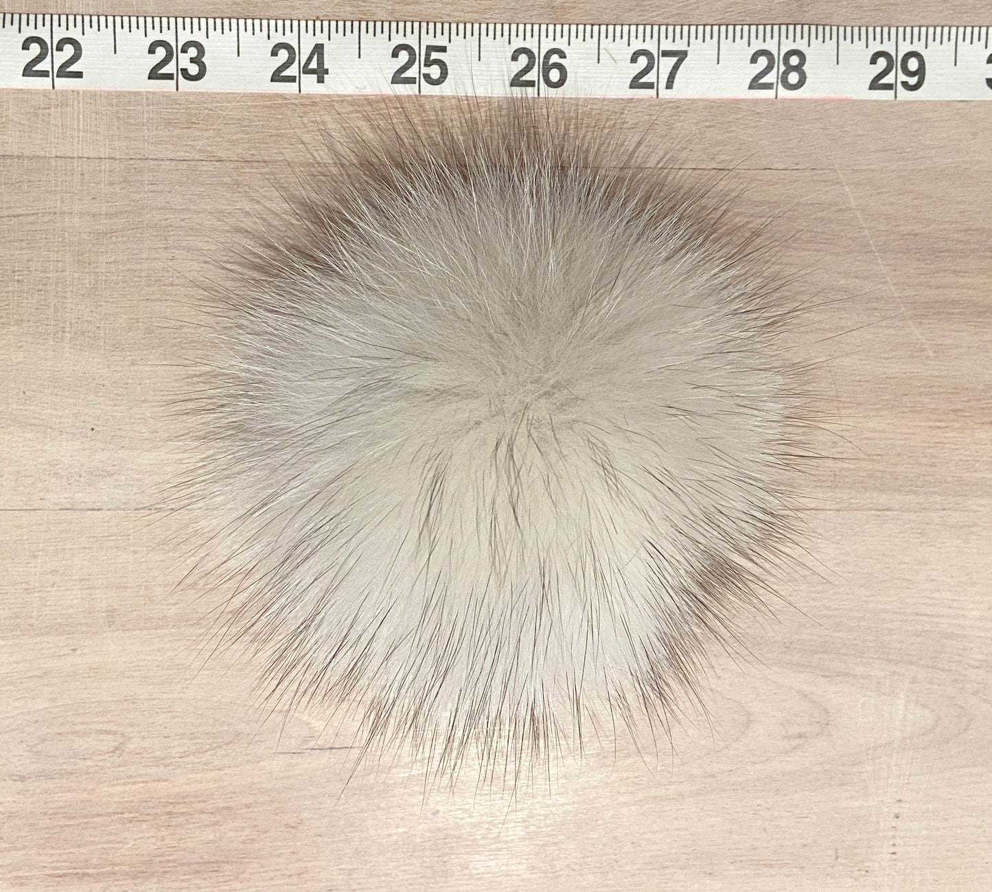 Blue Fox Fur Pom, 3.5 Inch