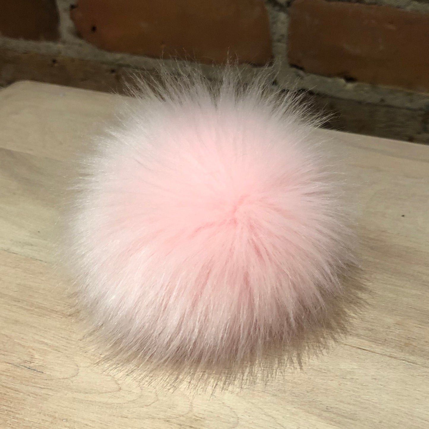 Bubblegum Pink Faux Fur Pom Pom Embellishment for Knitting Projects