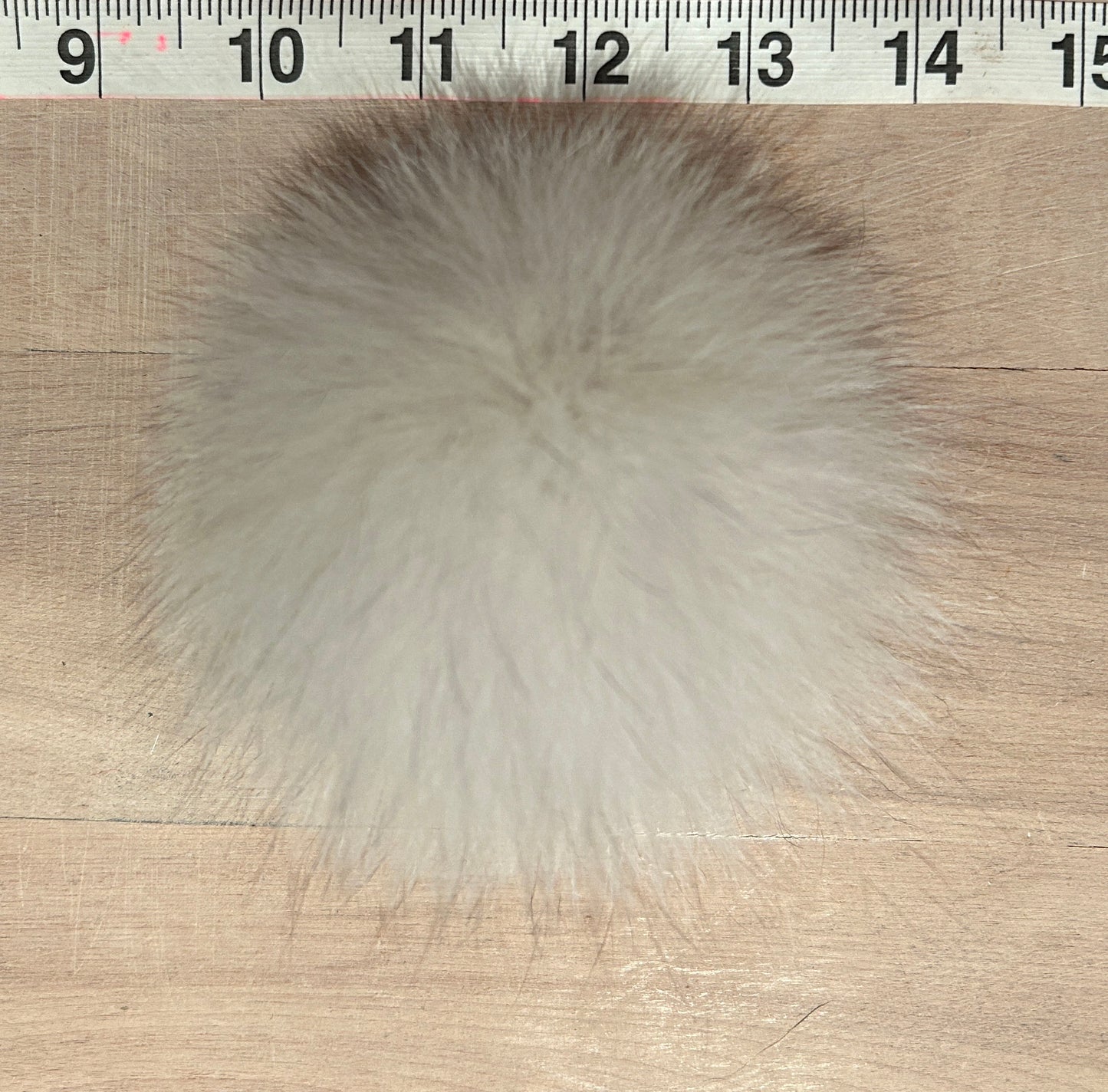 Blue Fox Fur Pom, 3.5 Inch