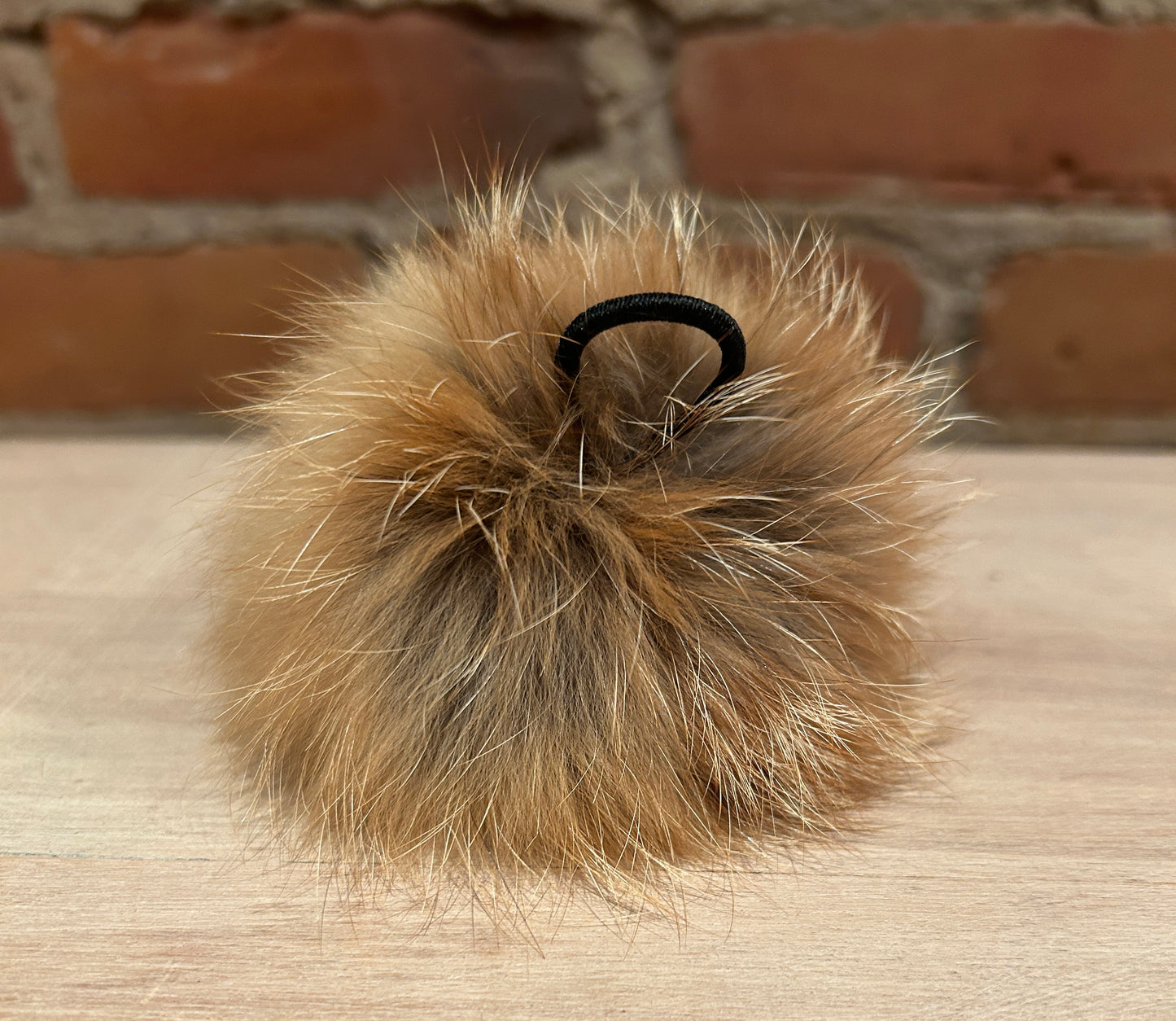 Red Fox Fur Hat Pom, 3.5 Inch