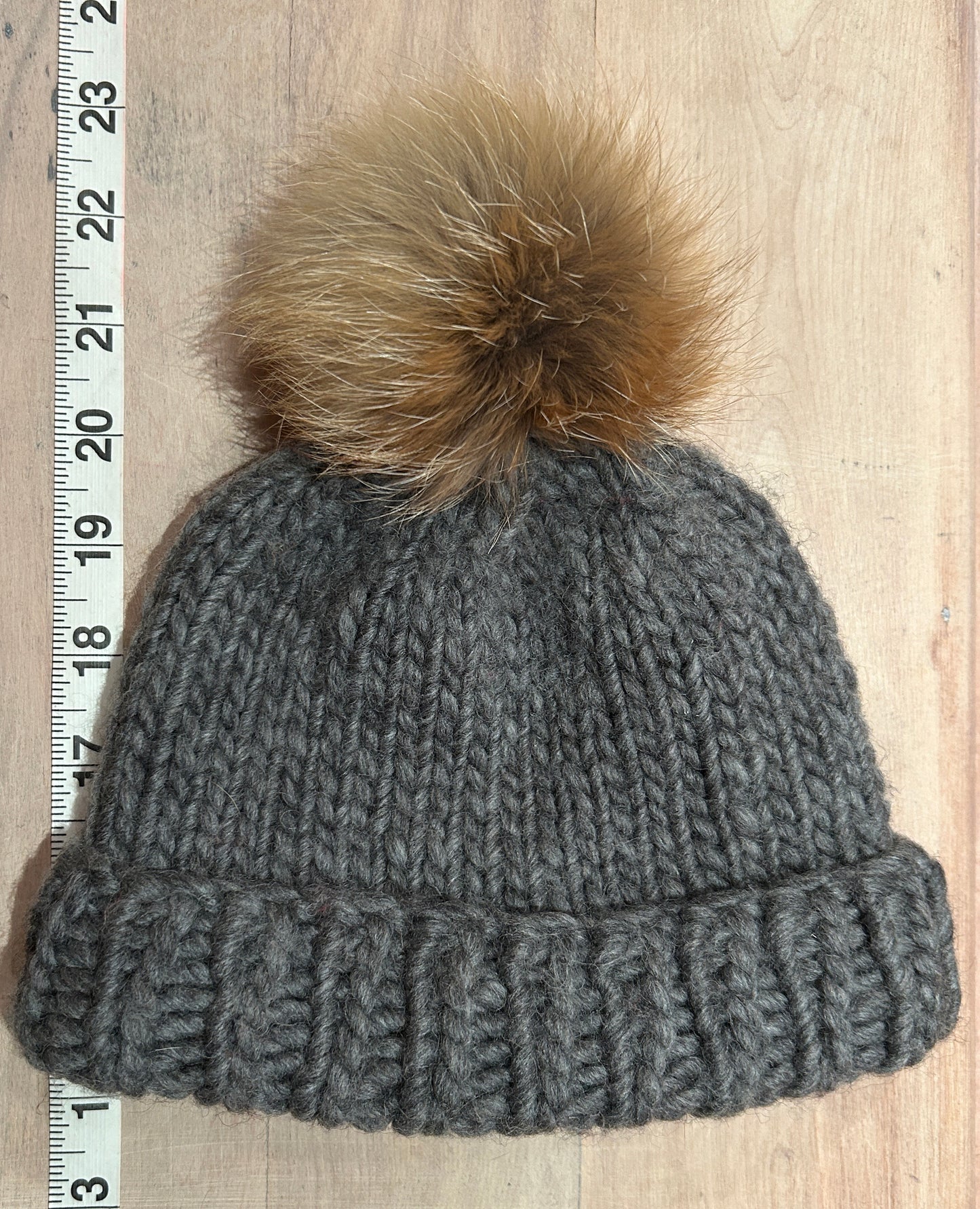 Red Fox Fur Hat Pom, 3.5 Inch