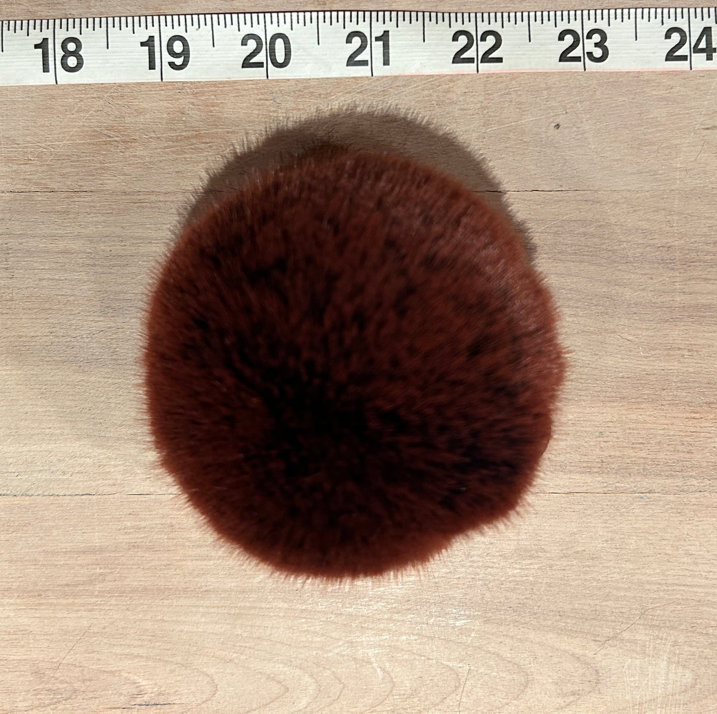 Burgundy Chinchilla Faux Fur Pom, 3.5 Inch