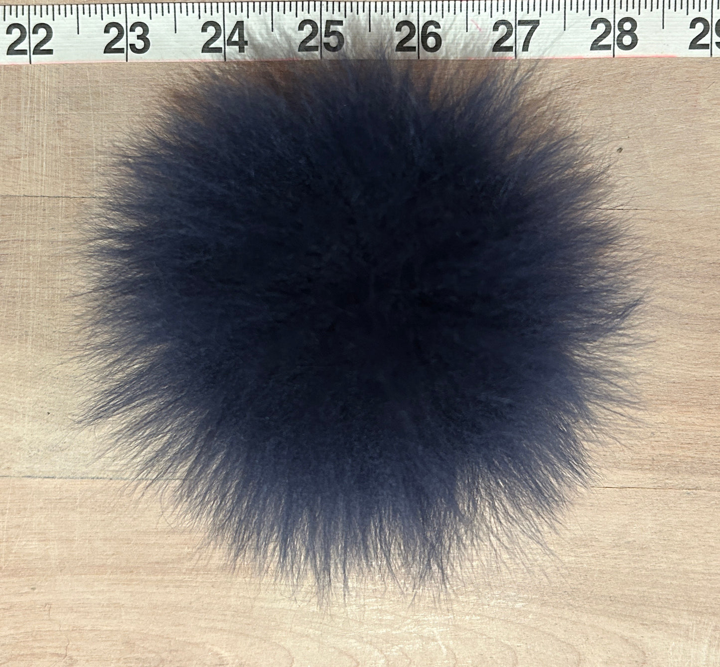 Sapphire Blue Lamb Fur Pom, 4 Inch