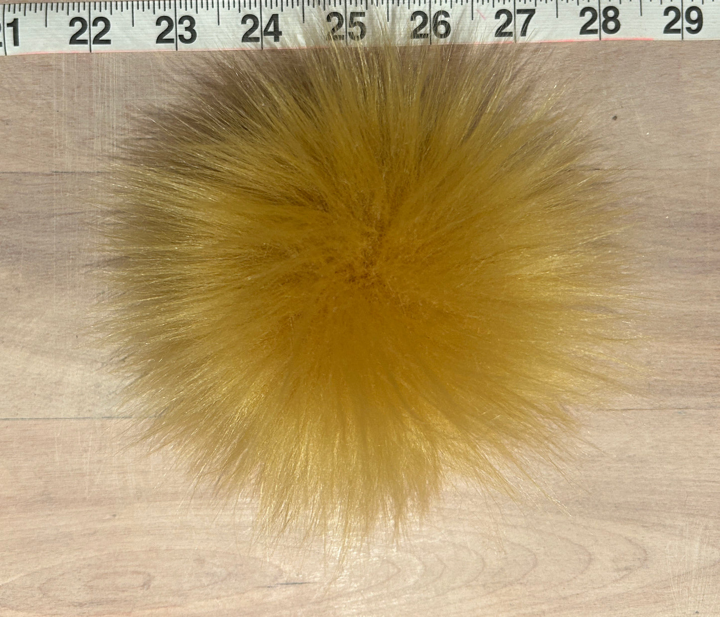 Golden Lamb Faux Fur Pom, 4 Inch