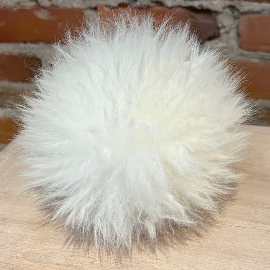 Jumbo Lamb Recycled Fur Handmade Pom Pom for Your Knit Hat