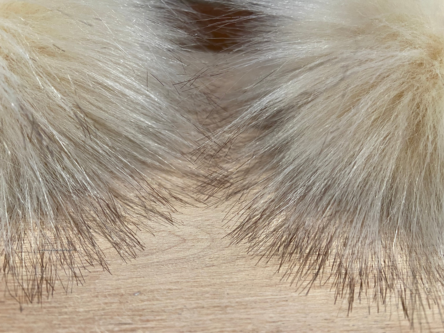 Ivory Peach Raccoon Faux Fur Pom - 5 Inch