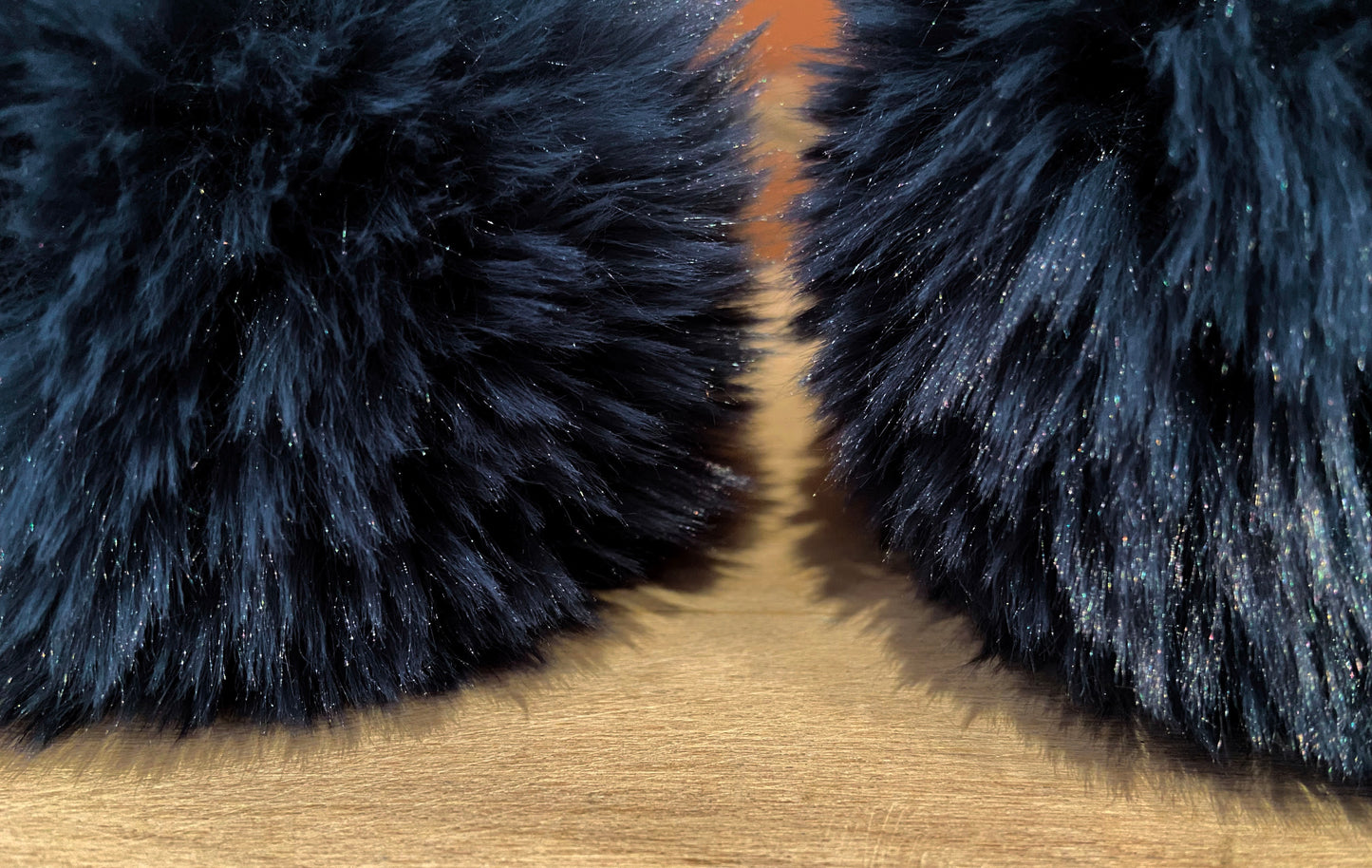 Navy Blue Fur Pom, 4.5 Inch