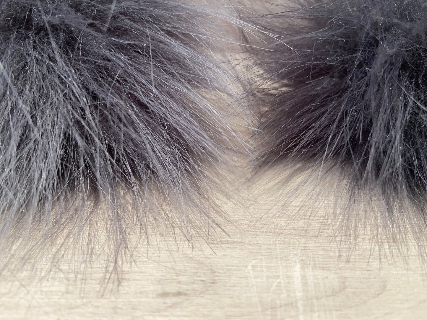 Dark Grey Lamb Faux Fur Pom, 3.5 Inch