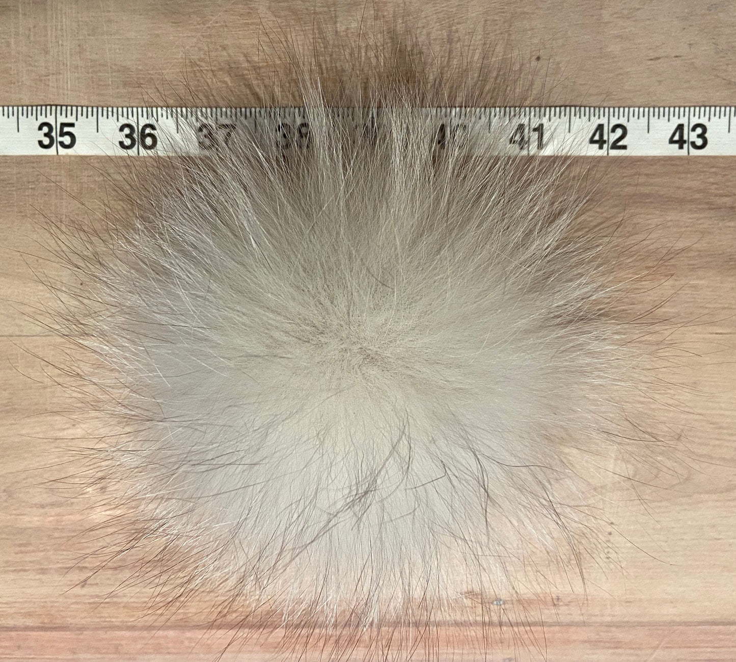 Blue Fox Fur Pom, 5.5 Inch