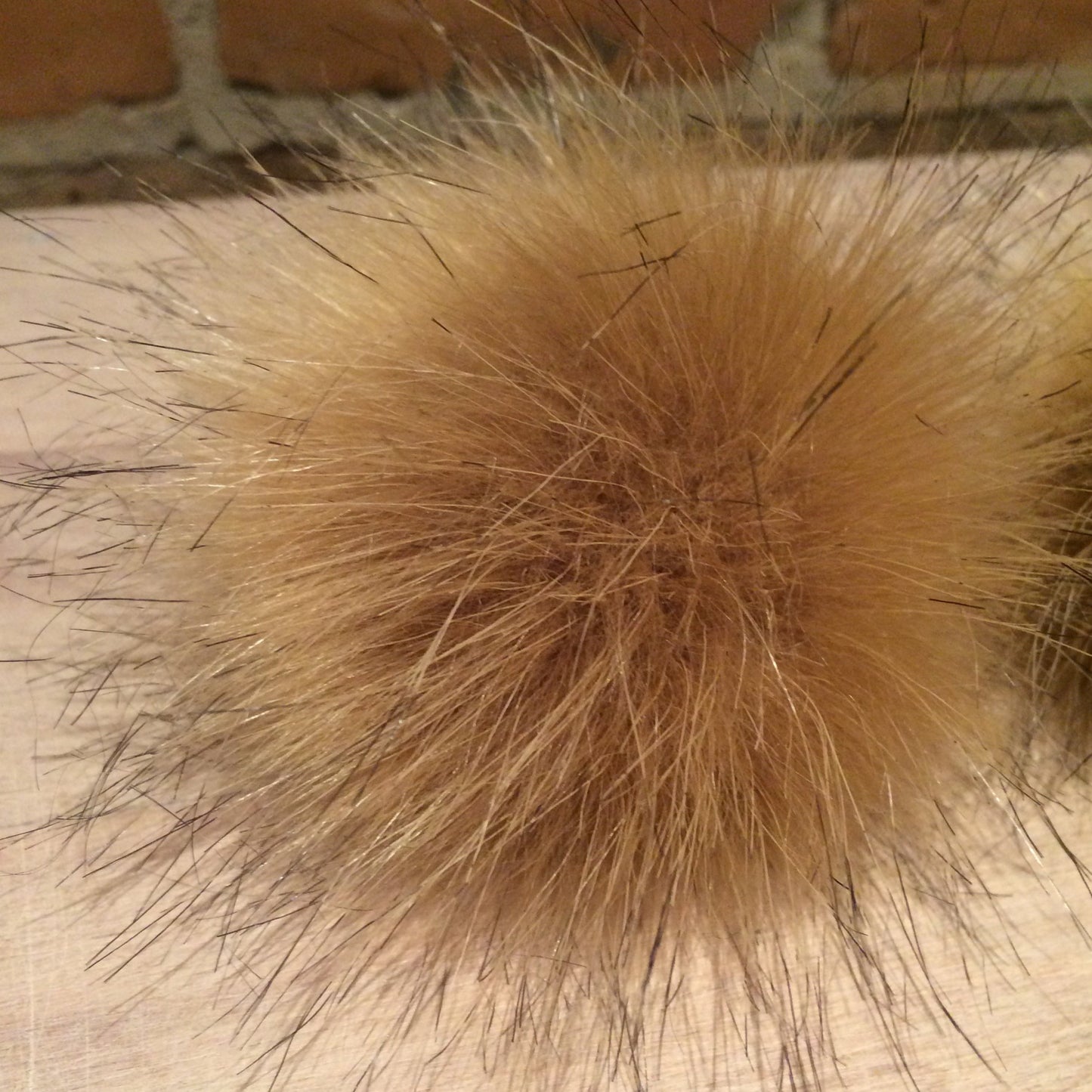 Coyote Faux Fur Pom Pom for Children's Knit Hat