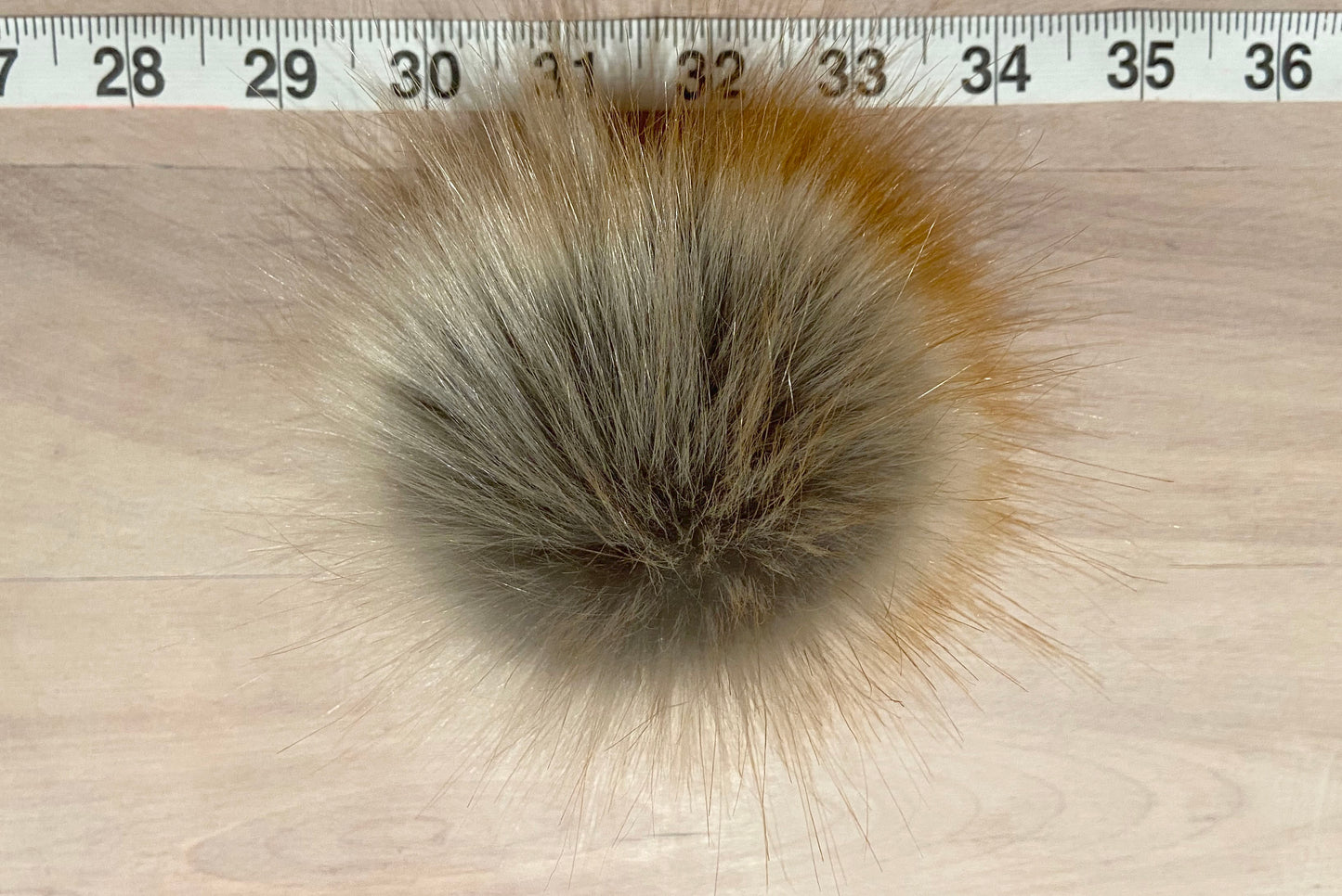 Small 3.5 Inch Faux Fur Red Fox Pom Pom
