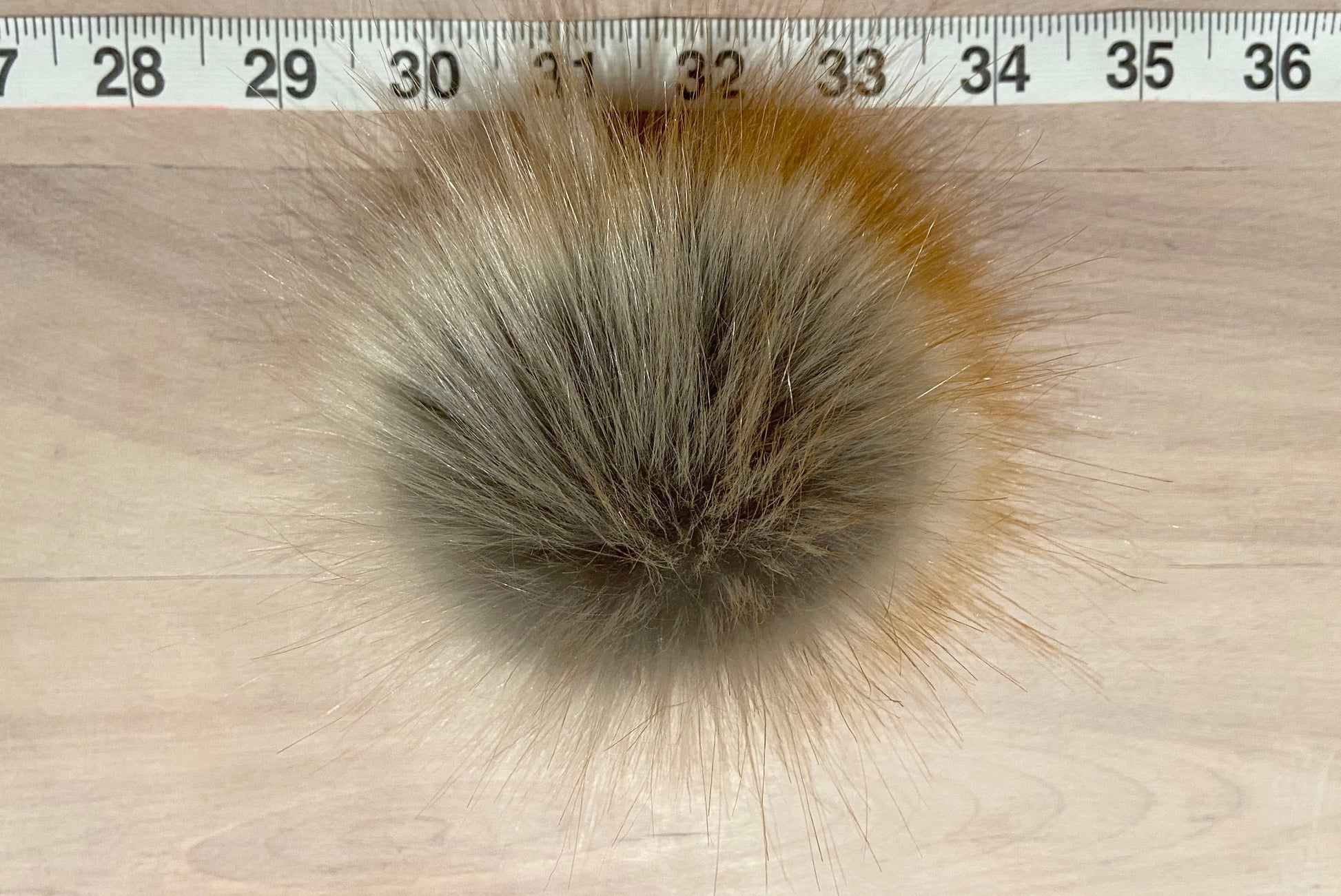 Small 3.5 Inch Faux Fur Red Fox Pom Pom