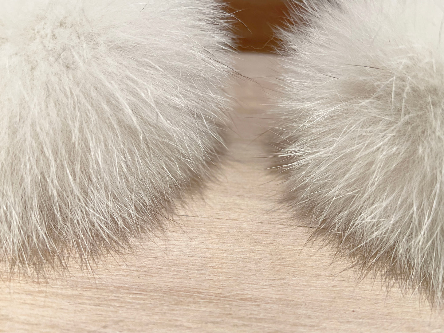 Ivory White Fox Fur Pom, 3 Inch