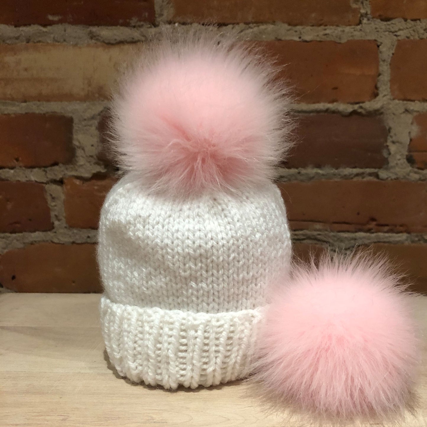 Bubblegum Pink Fox Faux Fur Pom, 3 Inch