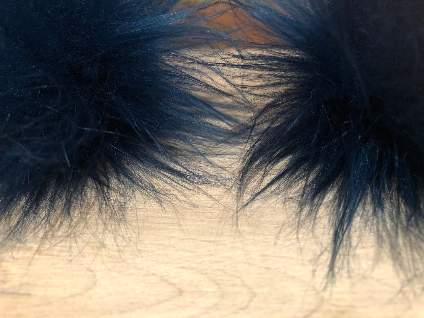 Teal Blue Faux Fur Pom, 3.5 Inch